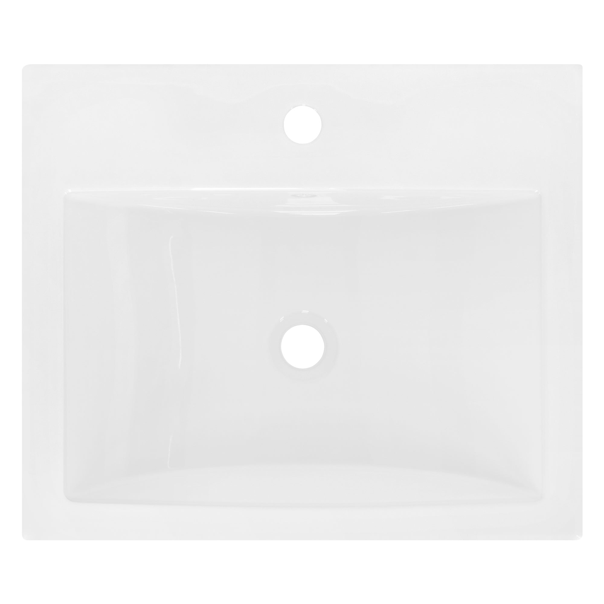 ECD Germany Sanitär lavabo céramique blanc 54,5 cm + bonde