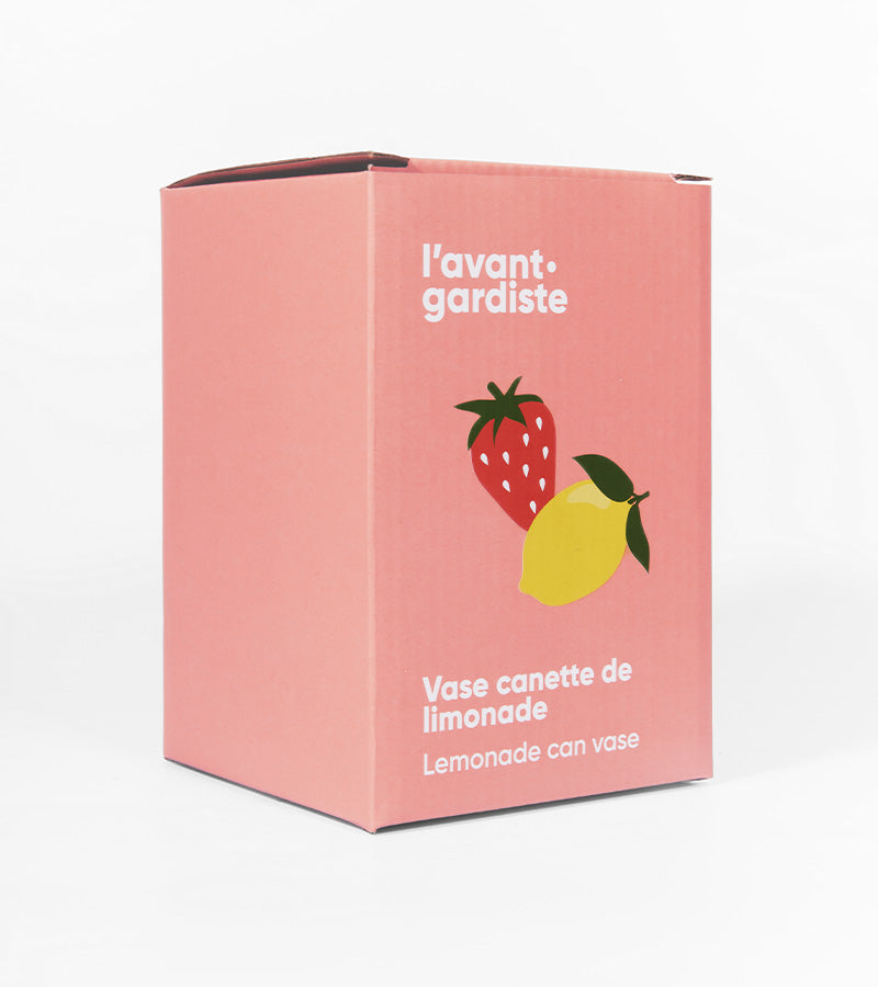 L'avant gardiste Vase canette strawberry lemonade