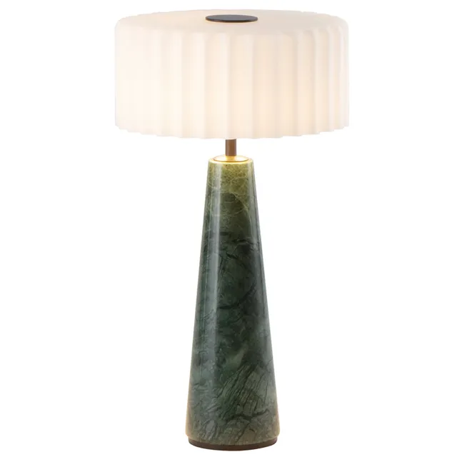 Red Deco Blok Green Marble lampe sans fil marbre vert H30cm