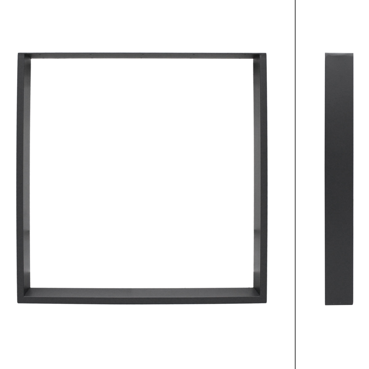 ECD Germany Möbel pieds de table en U anthracite acier 90x72 cm