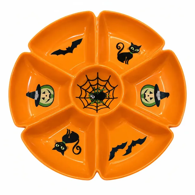 Stokomani Maison Cook Keen Assiette Halloween Orange 29,5 cm