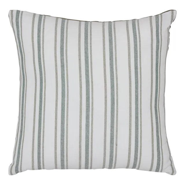 Stokomani Maison Groove coussin 40x40 rayures vertes coton