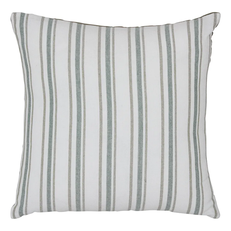 Stokomani Maison Groove coussin 40x40 rayures vertes coton