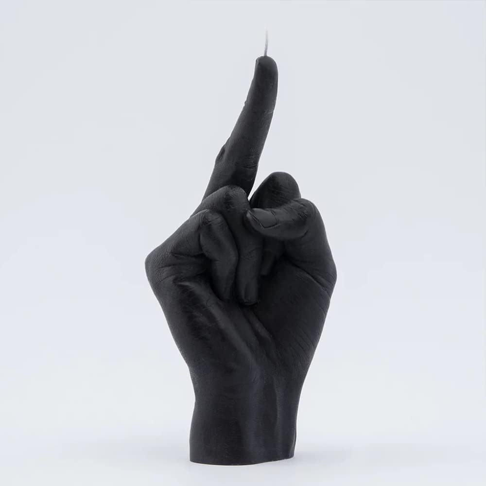 Shop-Story Middle Finger Candle bougie doigt d'honneur noire cire soja