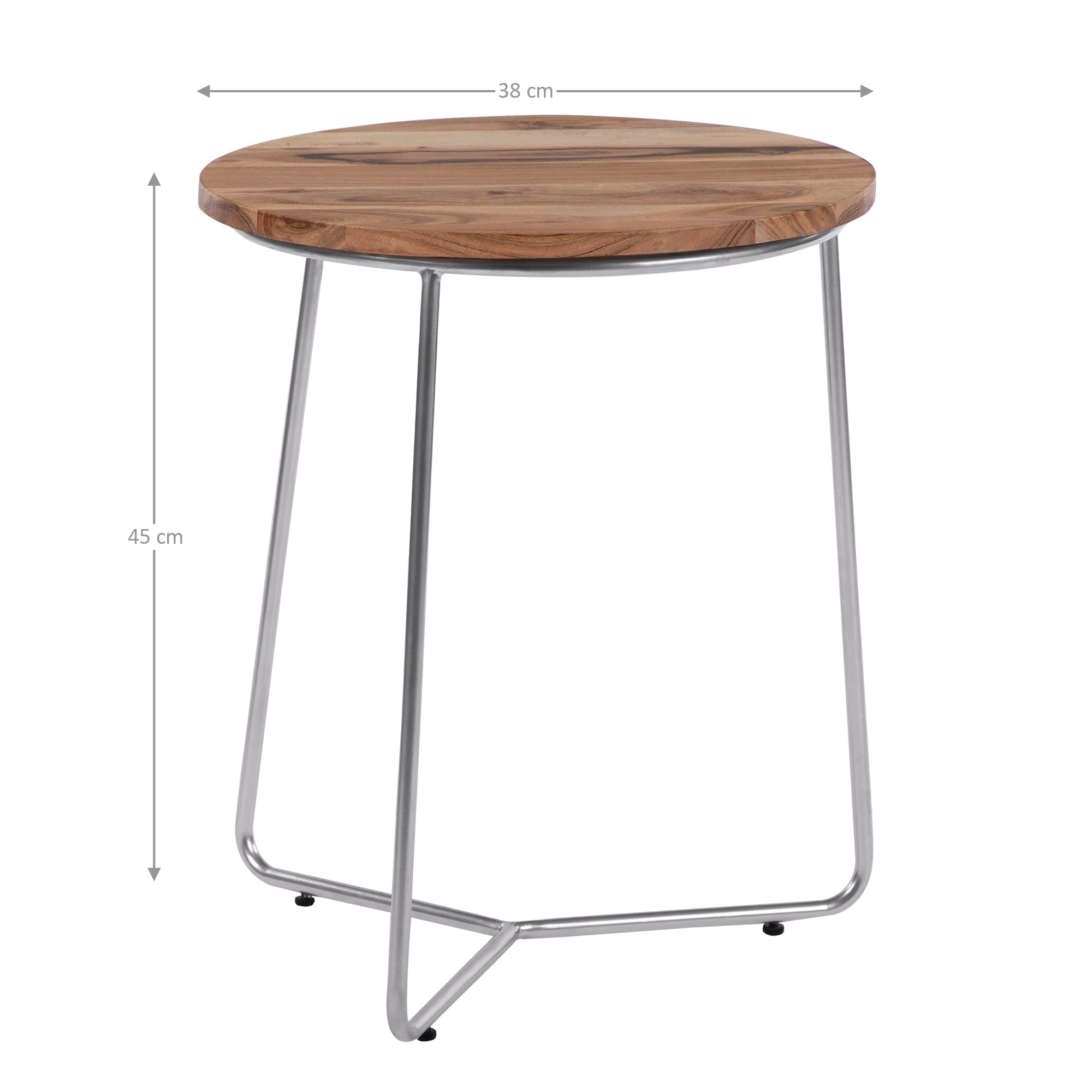 ECD Germany Möbel Tables gigognes rondes manguier naturel/argenté lot 2