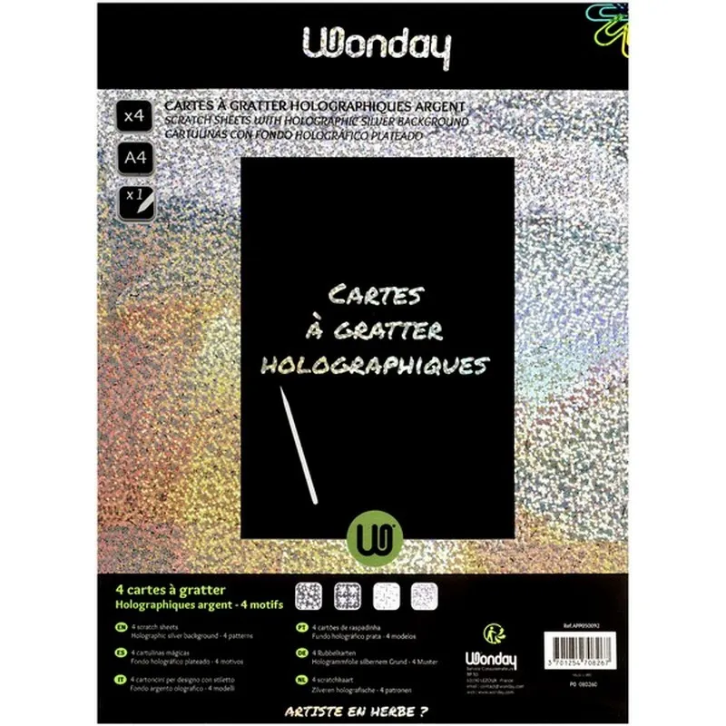 Safe Tool 4 cartes à gratter holographiques loisir