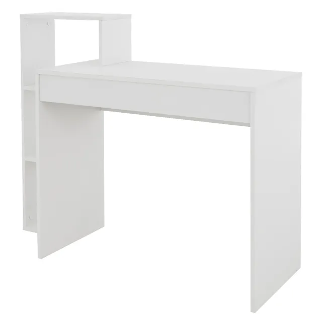 ECD Germany Möbel ML-Design bureau bois blanc 110x72x40cm étagère