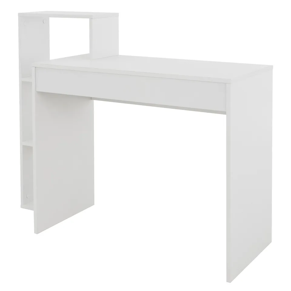 ECD Germany ML-Design Bureau Blanc avec Étagère 110x72x40 cm