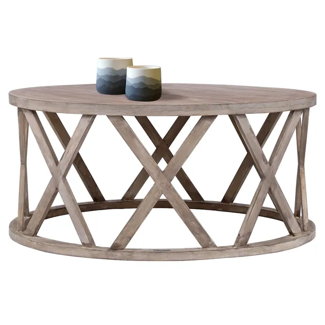 WOMO-Design WOMO table basse ronde 100 cm bois manguier marron