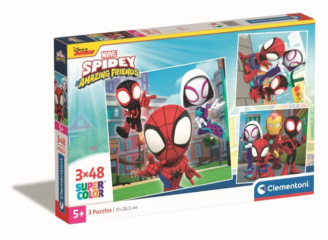 Clementoni Spider et amis puzzle 48 pièces lot de 3