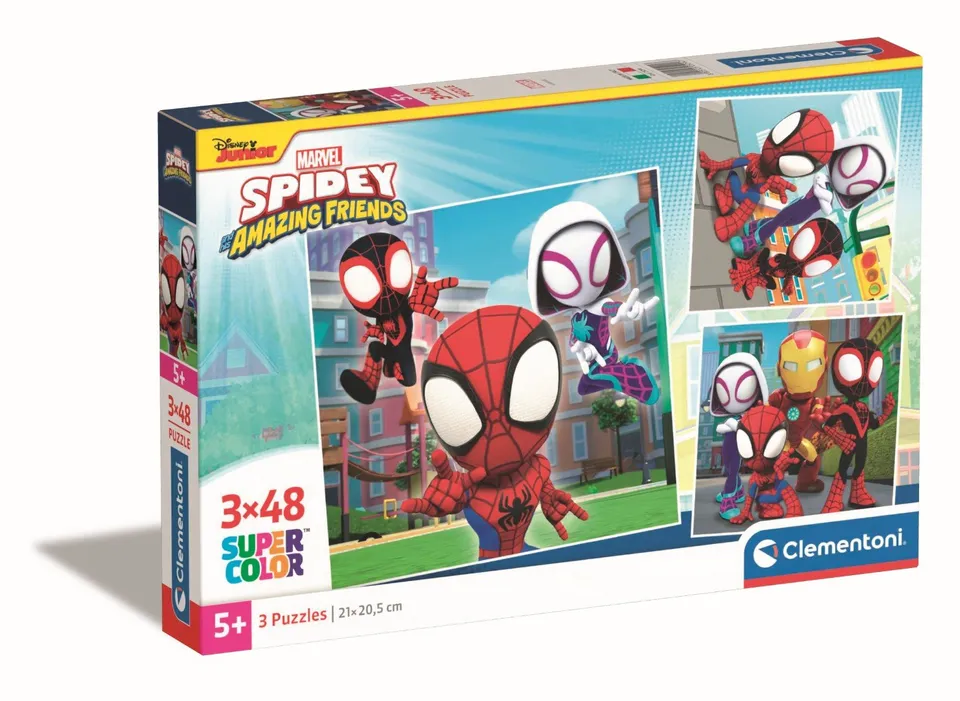Clementoni Spider et amis puzzle 48 pièces lot de 3