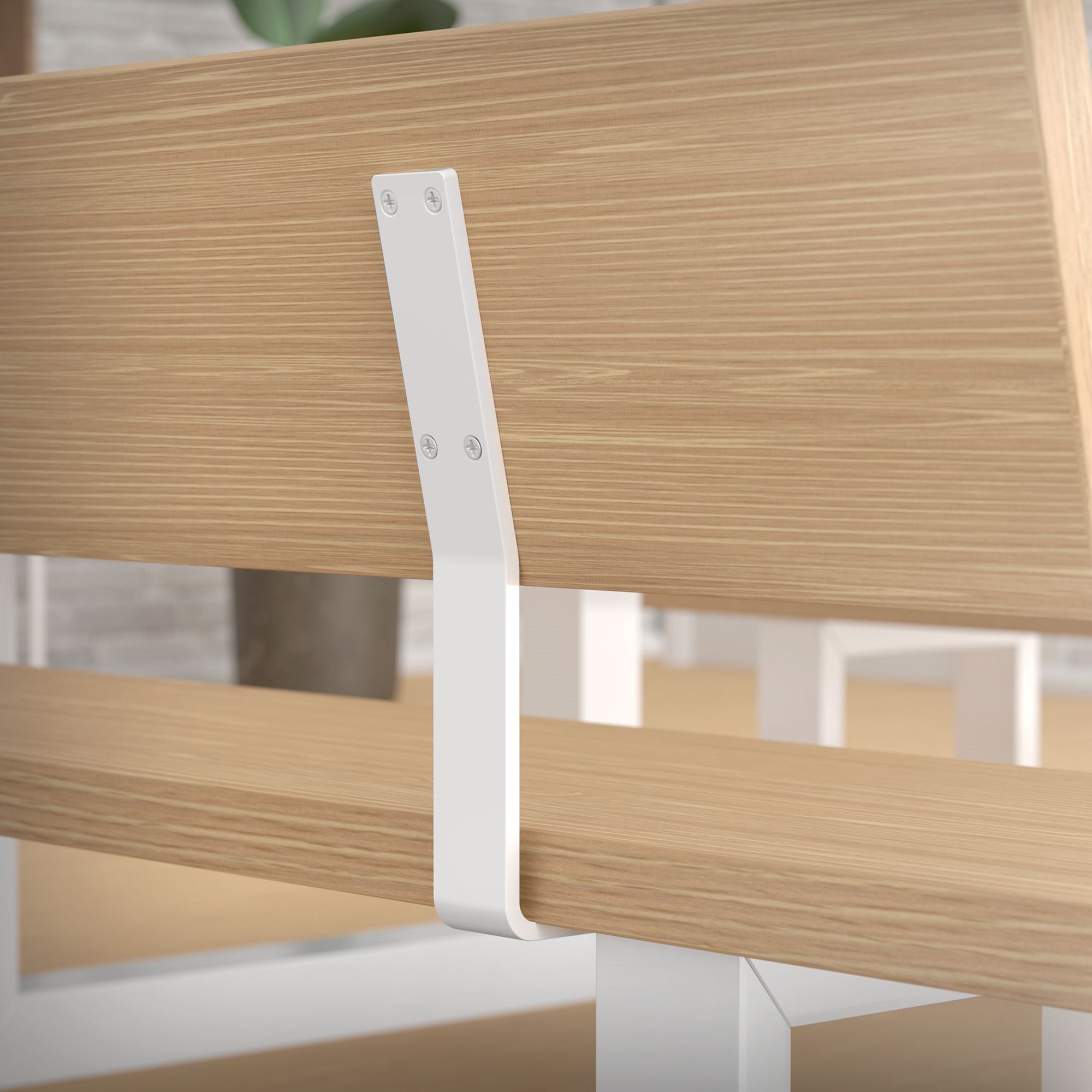 ML-Design Supports dossier de banc acier blanc 345x90mm lot 2