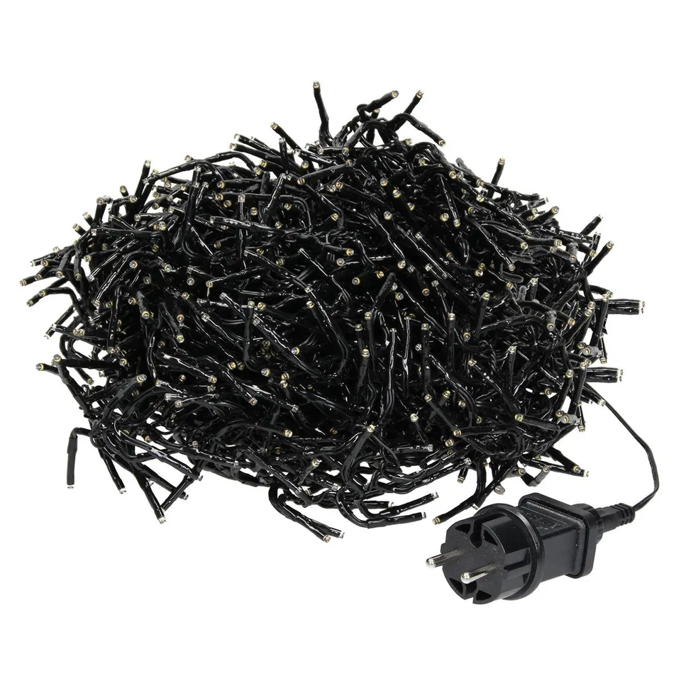 ECD Germany guirlande LED blanc chaud 12,4 m 960 LED IP44