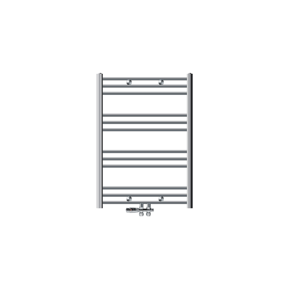 ECD Germany Heizungen sèche-serviettes chrome 750x800 courbé
