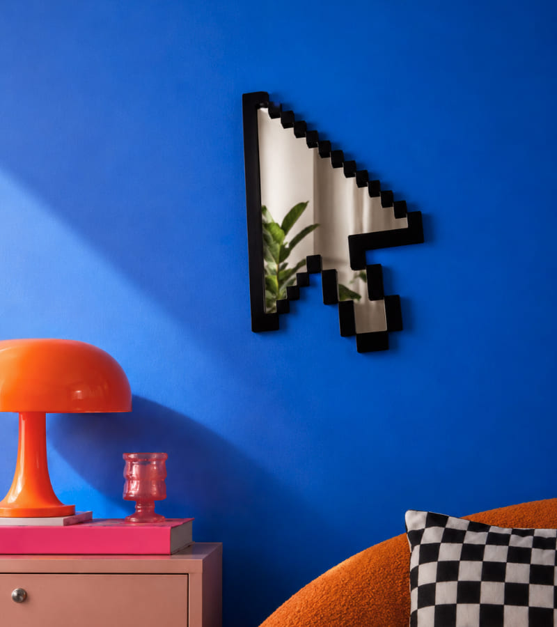 L'avant gardiste Miroir Mural Curseur Flèche pixel geek