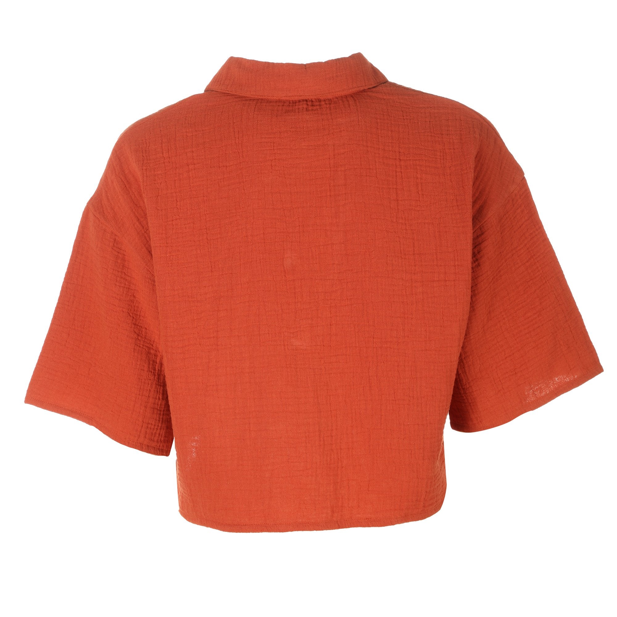 Stokomani Mode Chemise gaze de coton rouge taille 42