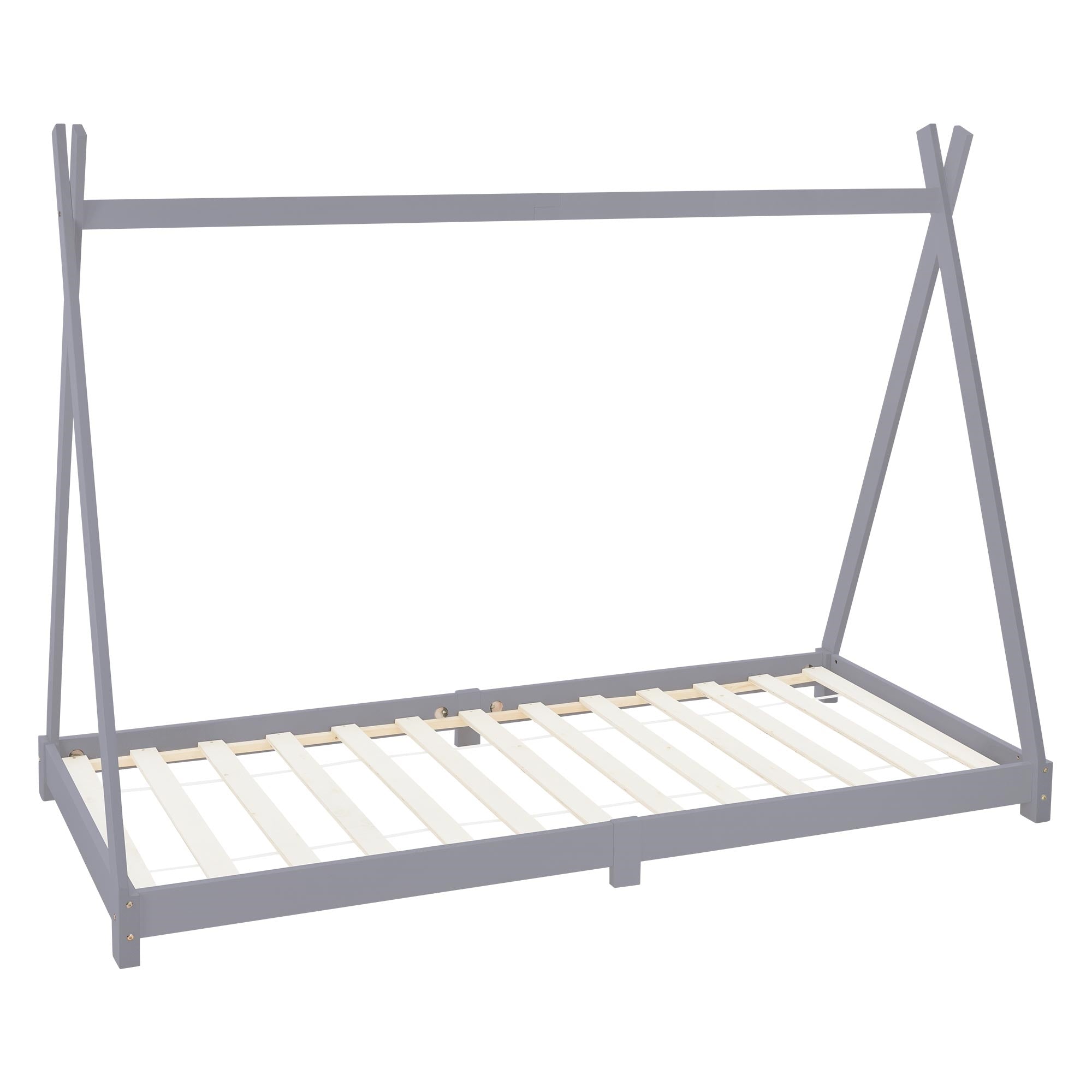 ML-Design lit enfant tipi pin blanc 90x200 + sommier