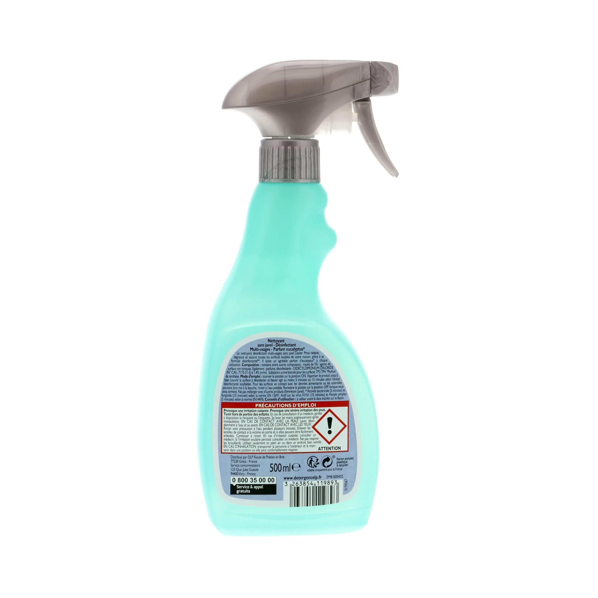 Leader Price Nettoyant Sans Javel Multi-usages 500ml