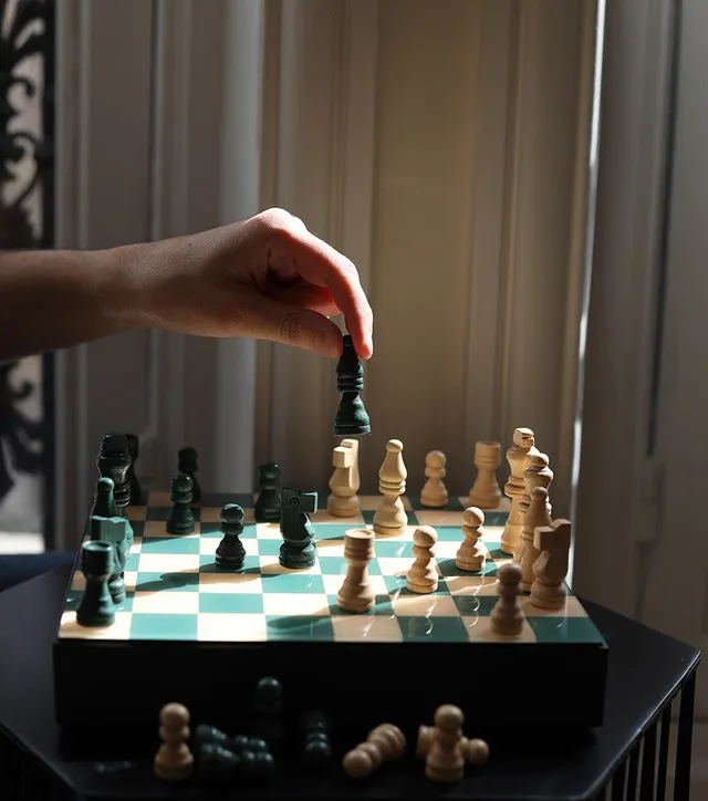L'avant gardiste Fun & Jeux jeu d'échecs Printworks scandinave bois