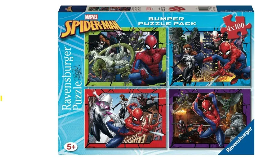 Spider-Man Protecteur de New York coffret 4 puzzles 100 pièces