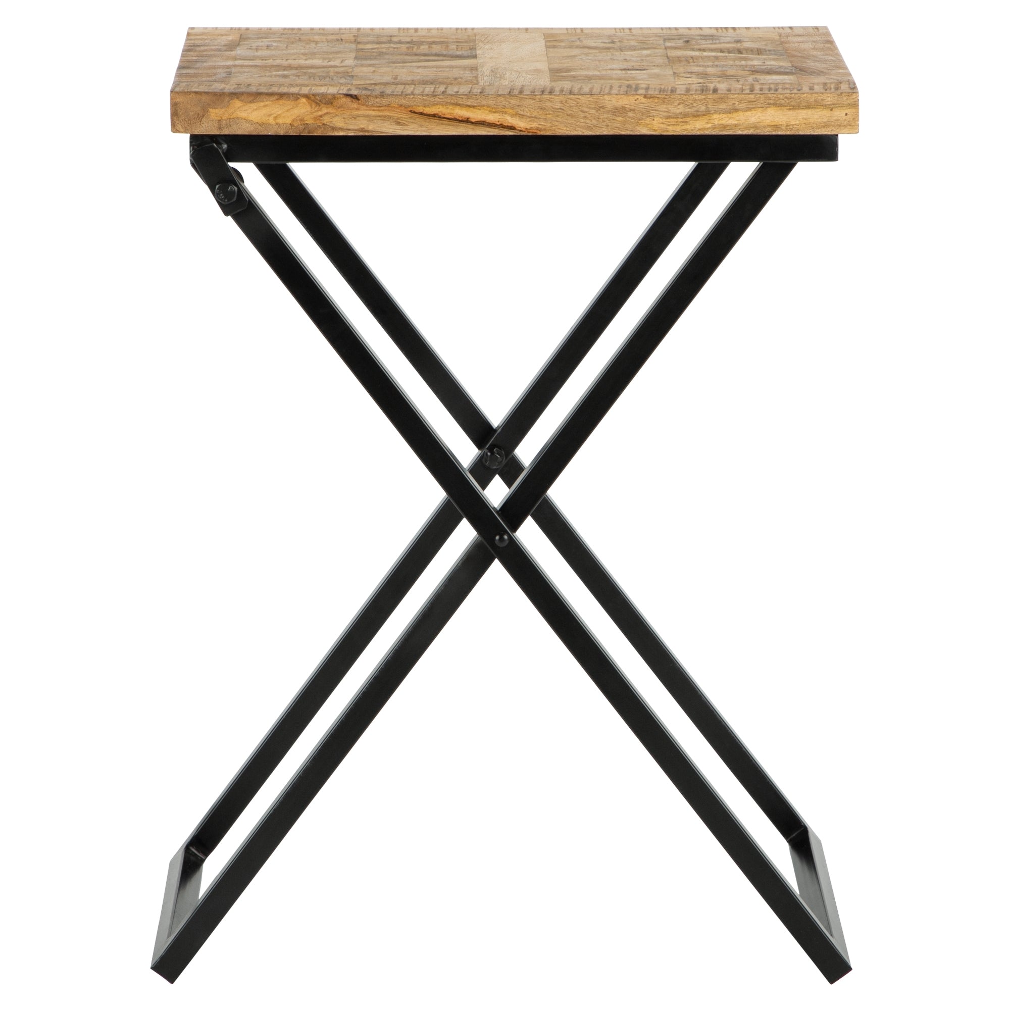 ECD Germany Möbel table d'appoint noire 48x35x63 manguier