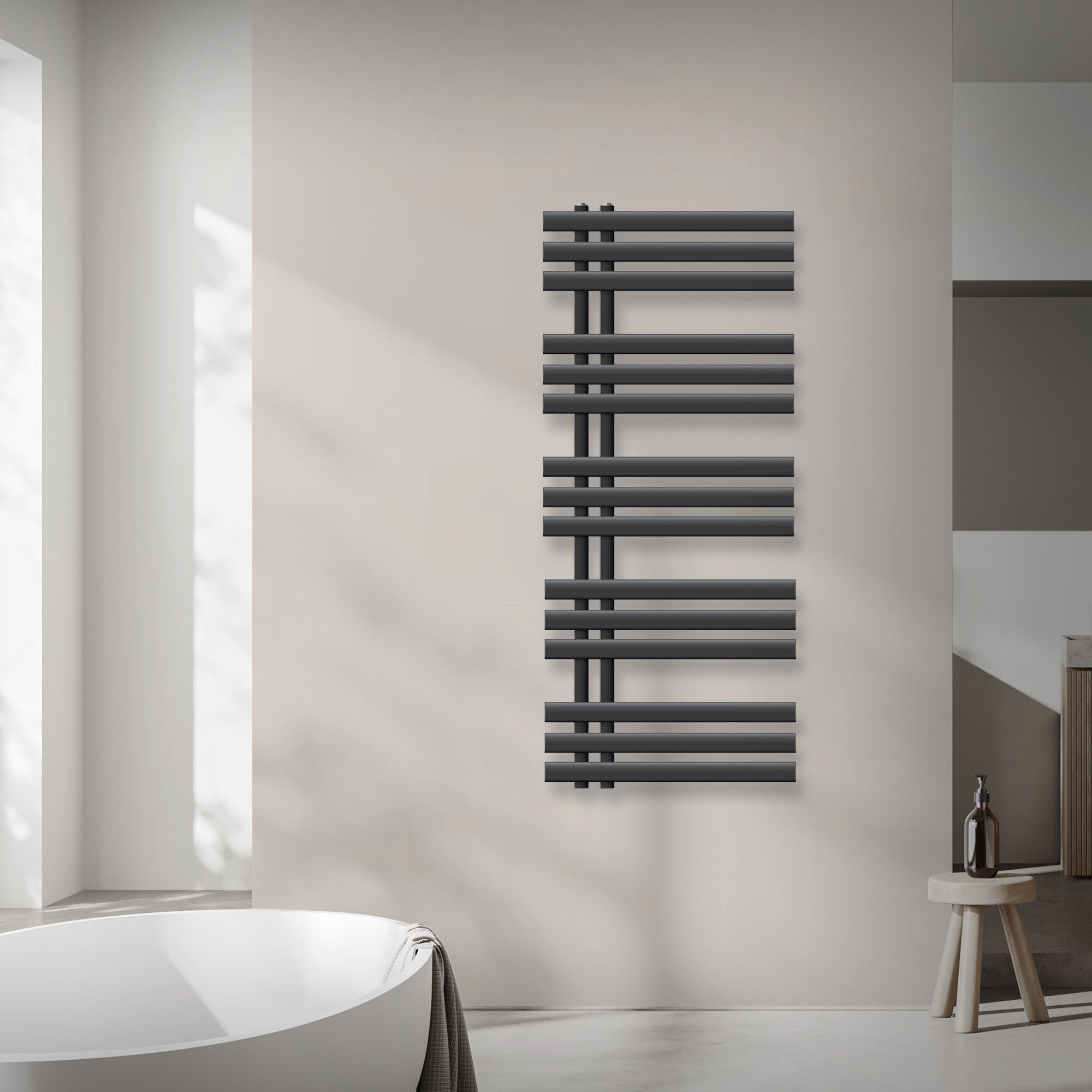 Sèche-serviettes électrique 500x1200 mm anthracite 1200W