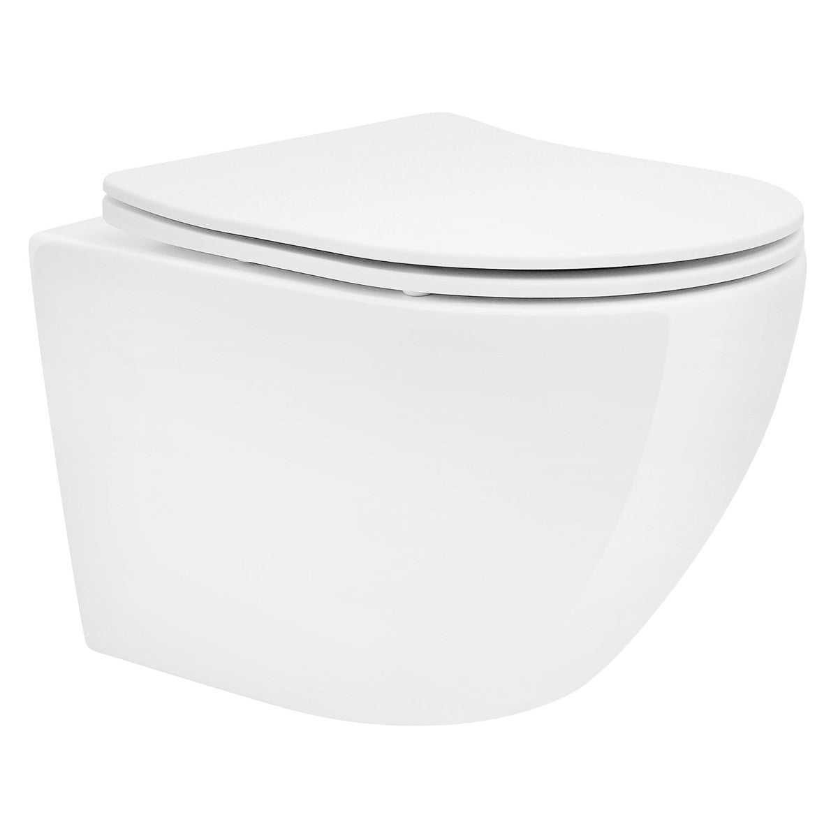 ECD Germany Luxebath WC suspendu blanc long sans bride céramique
