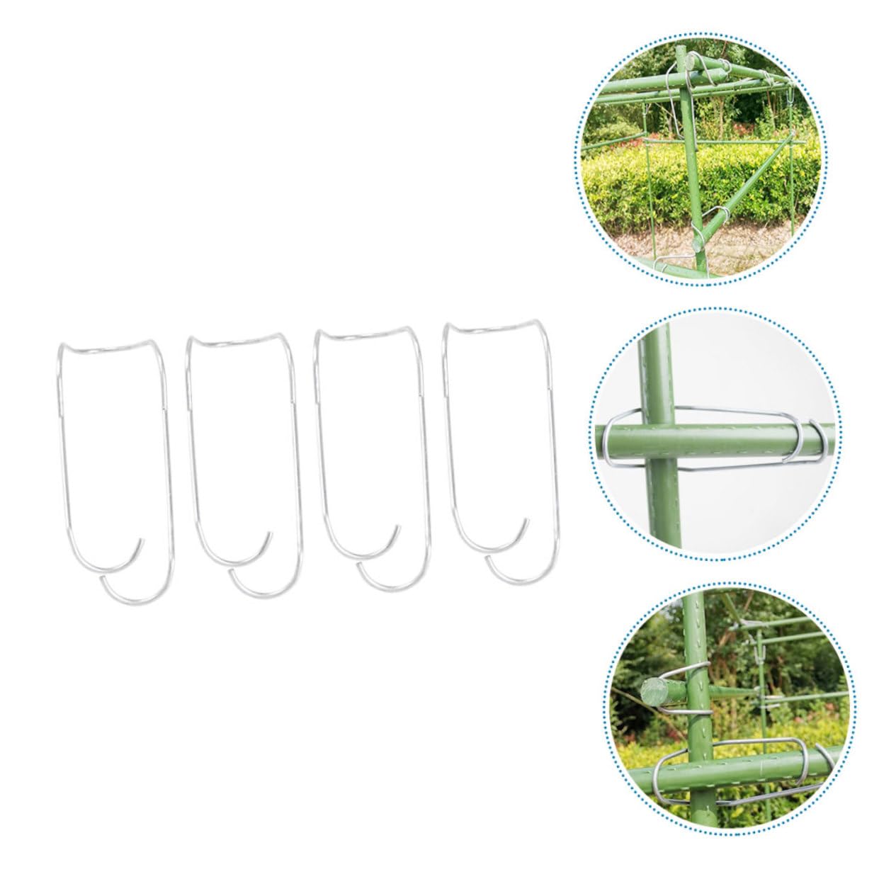 Milisten Boucles Treillis Métal Argenté 30 Pièces Jardin