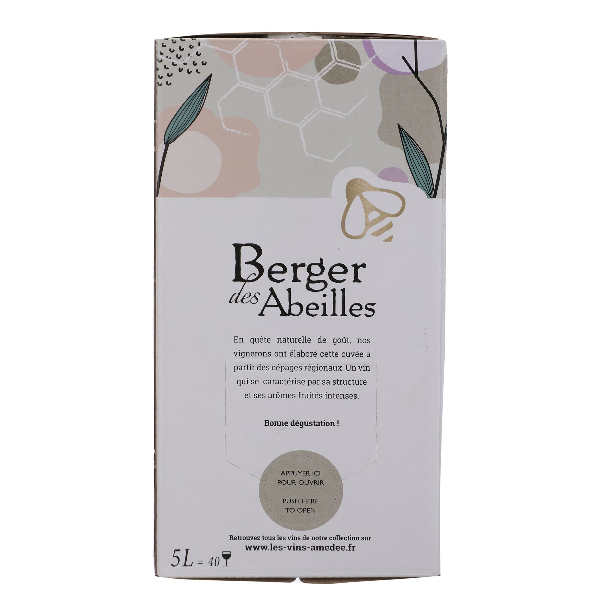 Berger des Abeilles cubi vin rosé avec sulfites
