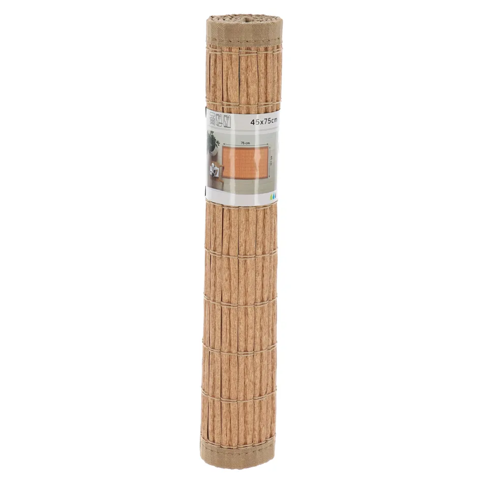 Stokomani Maison tapis rotin naturel 45x75 cm