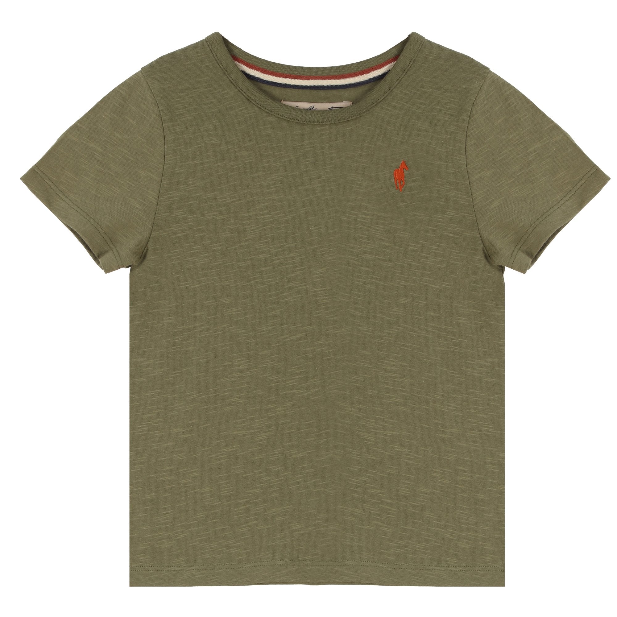 Stokomani Mode Tee-shirt manches courtes broderie vert 10A t-shirt