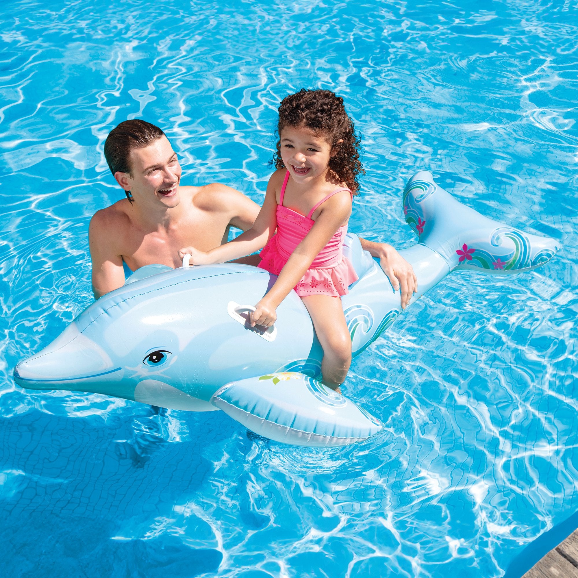 Intex Bouée dauphin gonflable 175 cm piscine plage