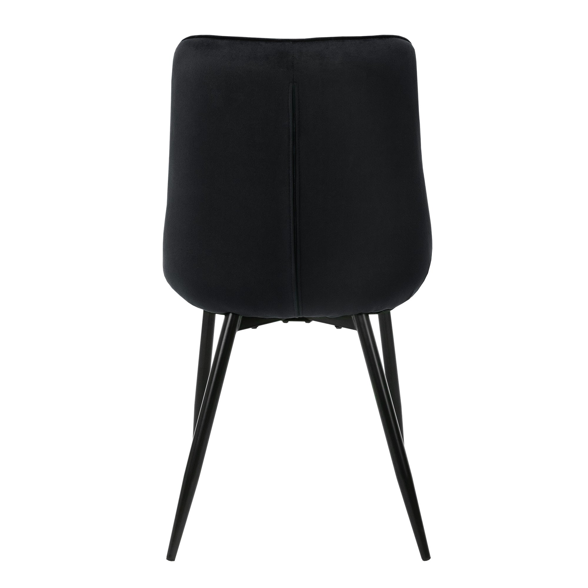 ECD Germany Möbel chaise velours noir matelassée lot de 2