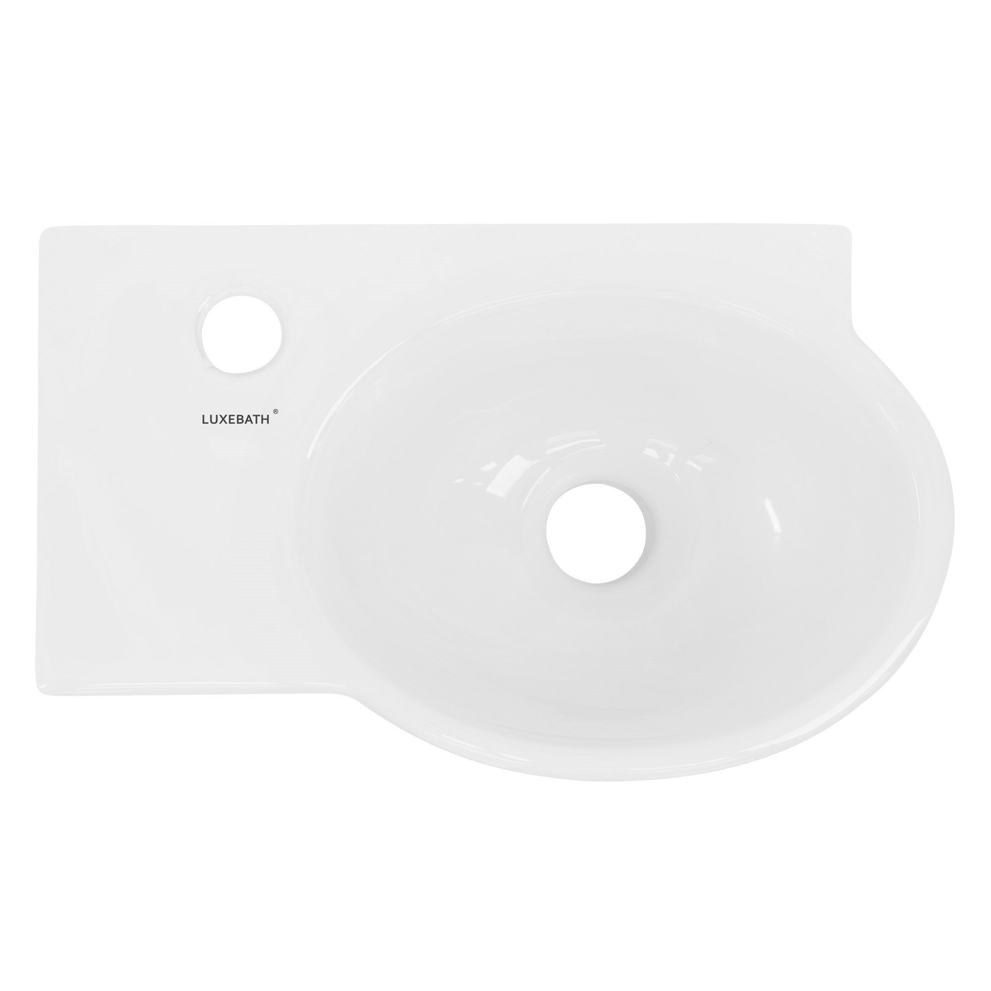 ECD Germany Sanitär lave-mains 37,5x19x14 cm céramique blanc