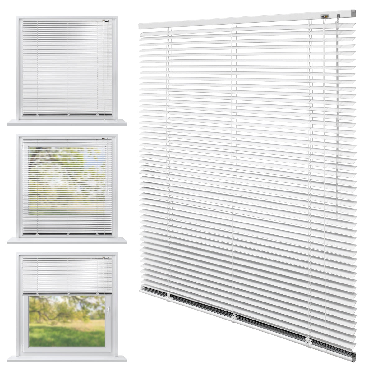ECD Germany Store aluminium 70x175 cm blanc avec fixation jardin