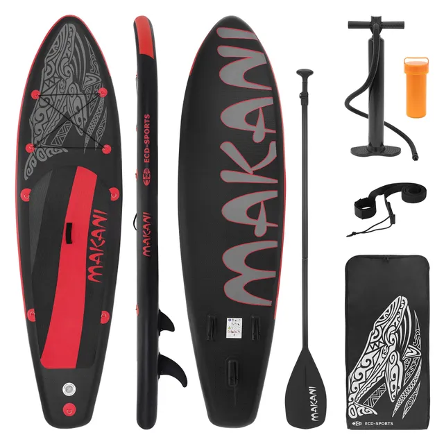 ECD Germany Makani paddle gonflable noir rouge 320x80x15 cm