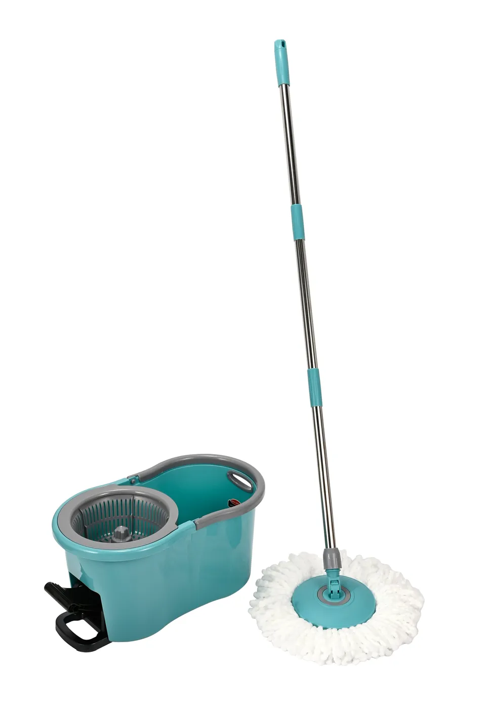 Stokomani Maison seau essoreur pédale 6L + balai franges