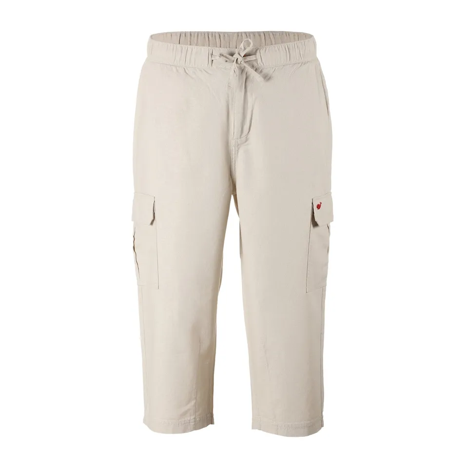 Pantacourt lin coton beige homme 38 à 46 élégant