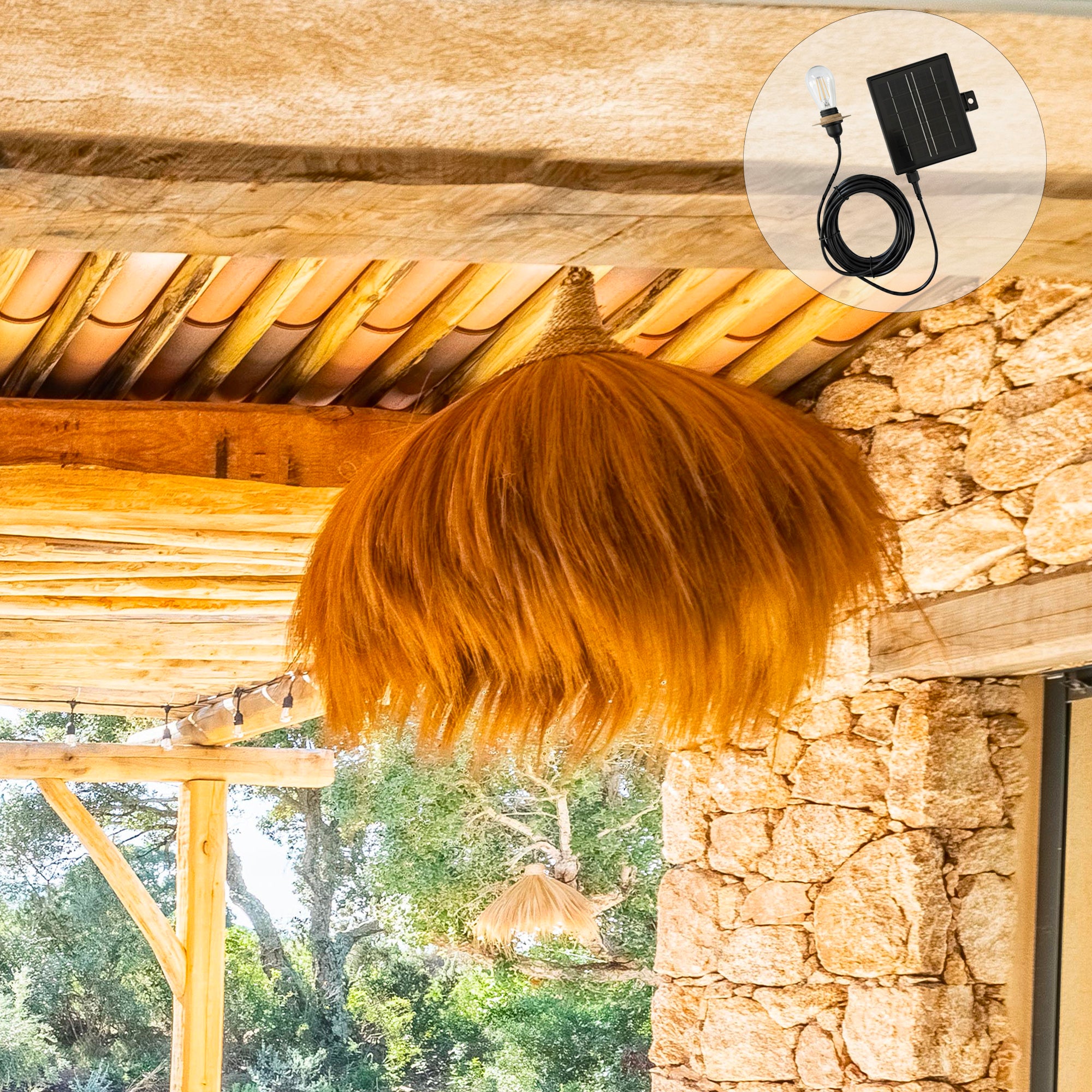 Red Deco Big Masai Solar suspension solaire XXL herbe 80 cm