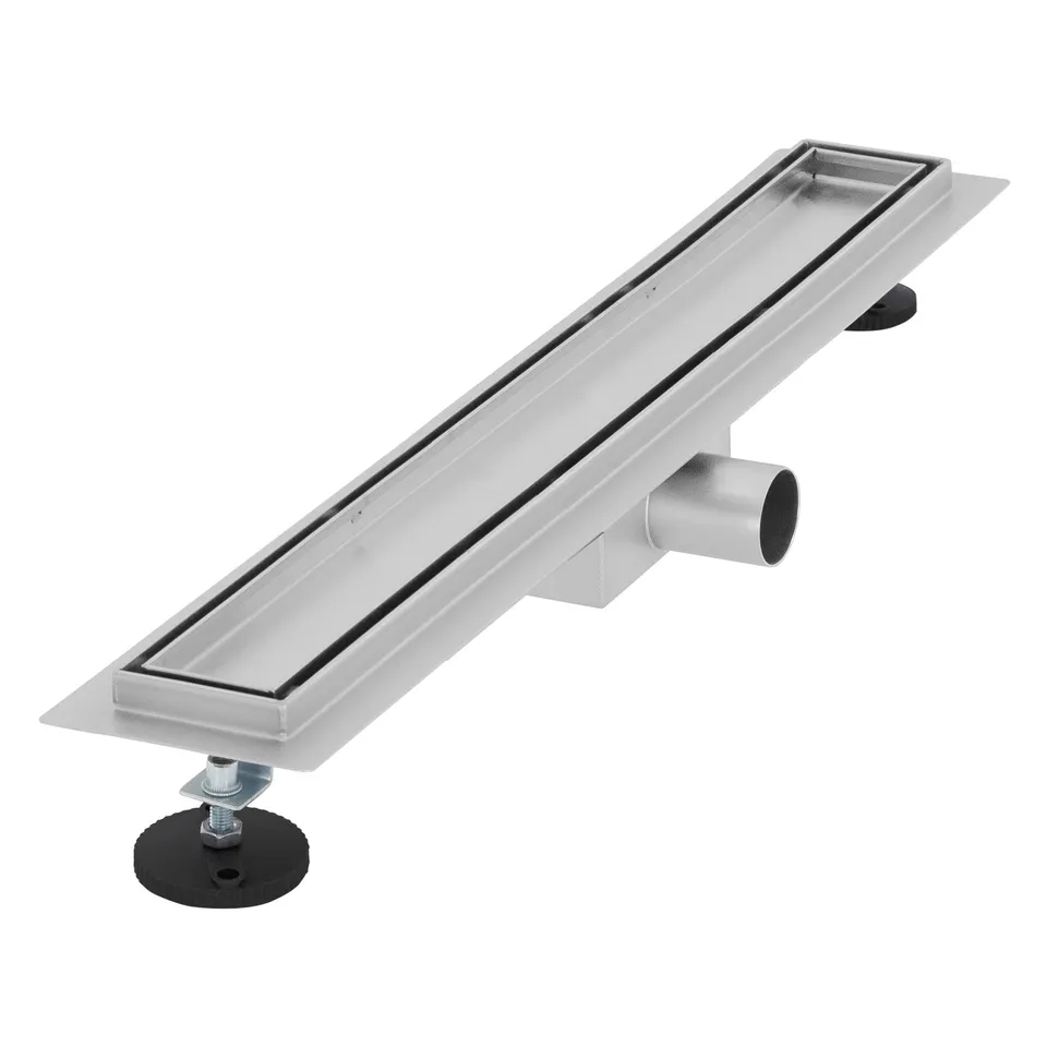 LuxeBath caniveau de douche inox à carreler argent 60 cm + siphon
