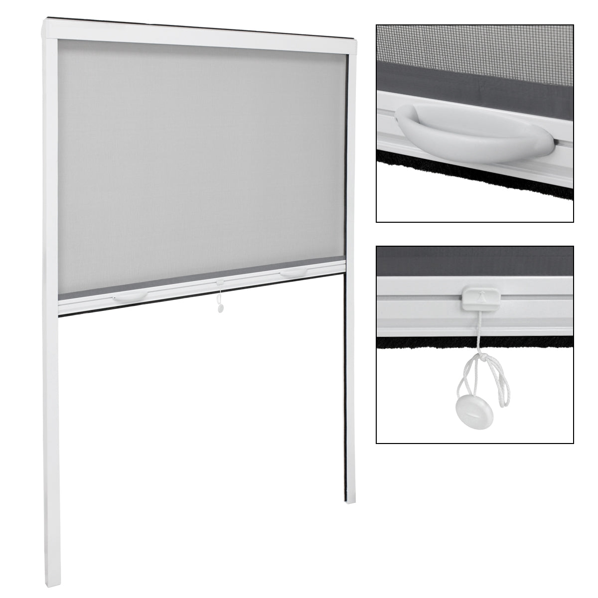 ECD Haus Wohnen moustiquaire enroulable fenêtre 160x160 cm blanc