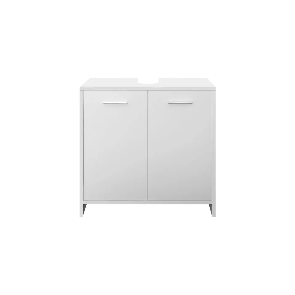 ECD Germany Sanitär meuble sous-vasque blanc 58 cm 2 portes