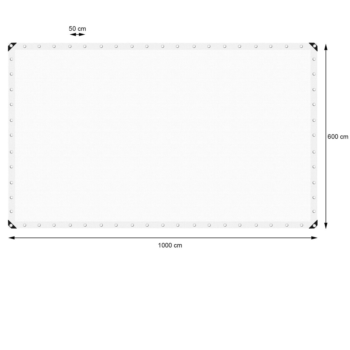 ECD Germany Garten bâche blanche 6x10 m 180g