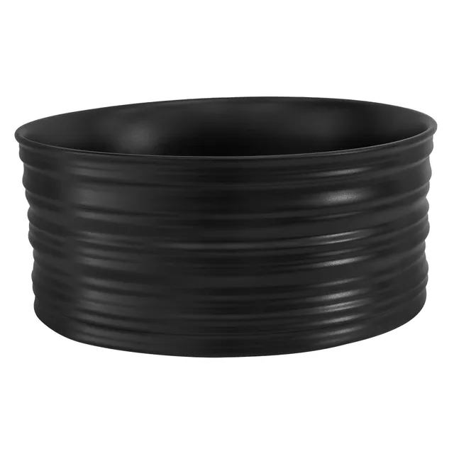 ECD Germany Sanitär vasque ronde noire céramique Ø410 sans bonde