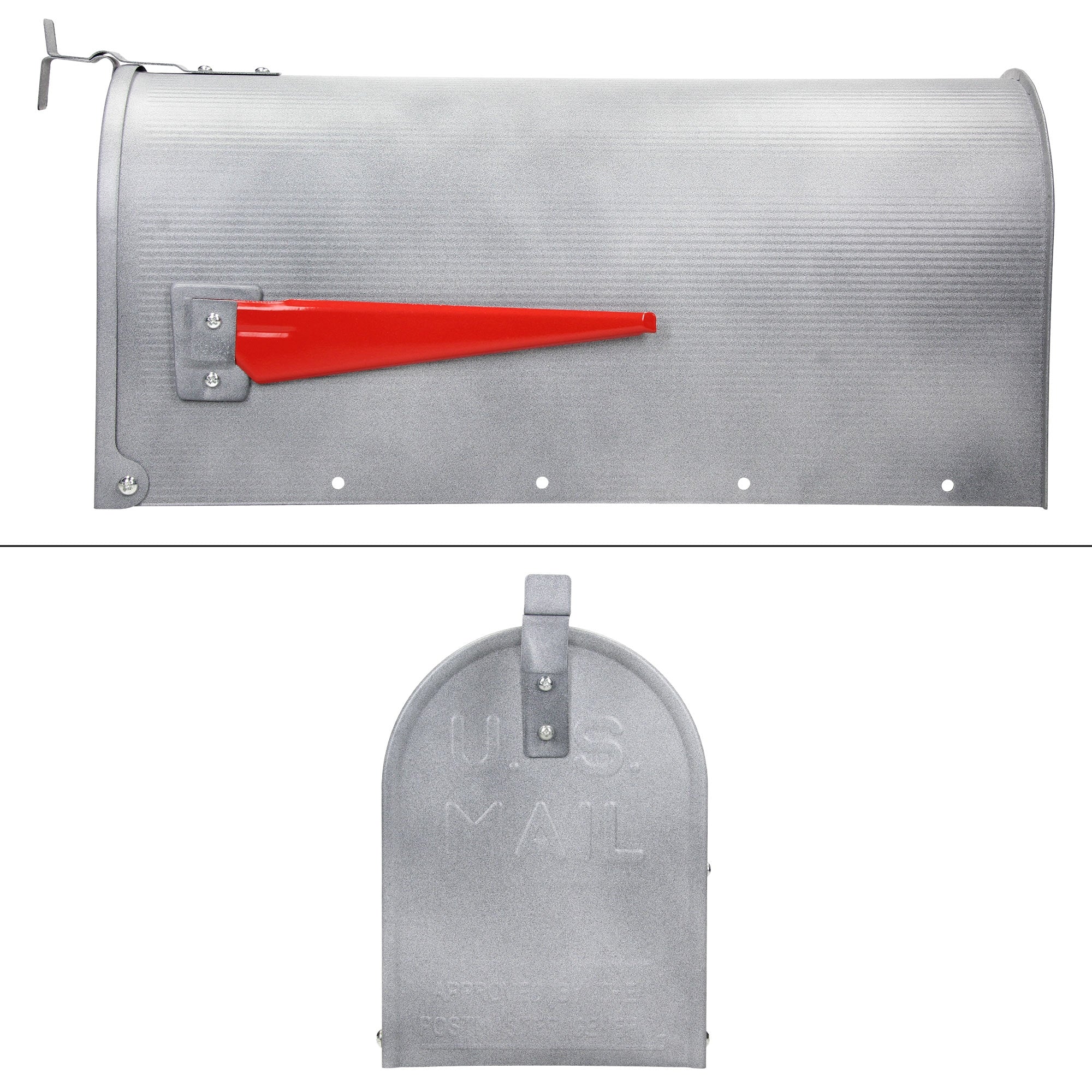 ECD Germany boîte aux lettres US aluminium gris béton avec drapeau