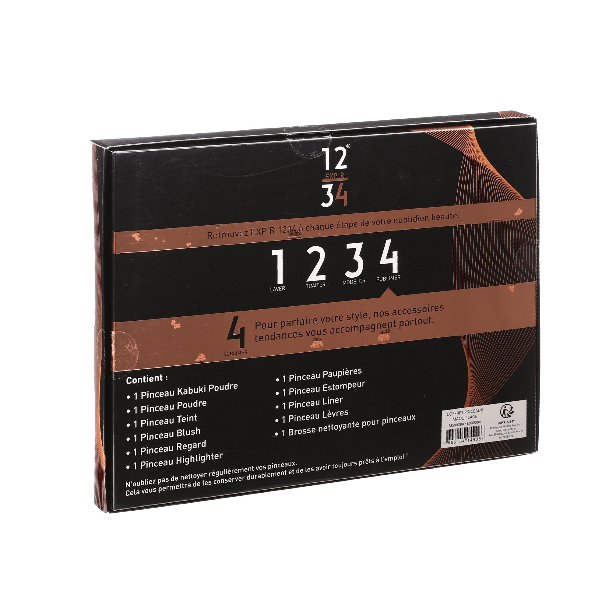 Stokomani coffret 10 pinceaux maquillage + gant