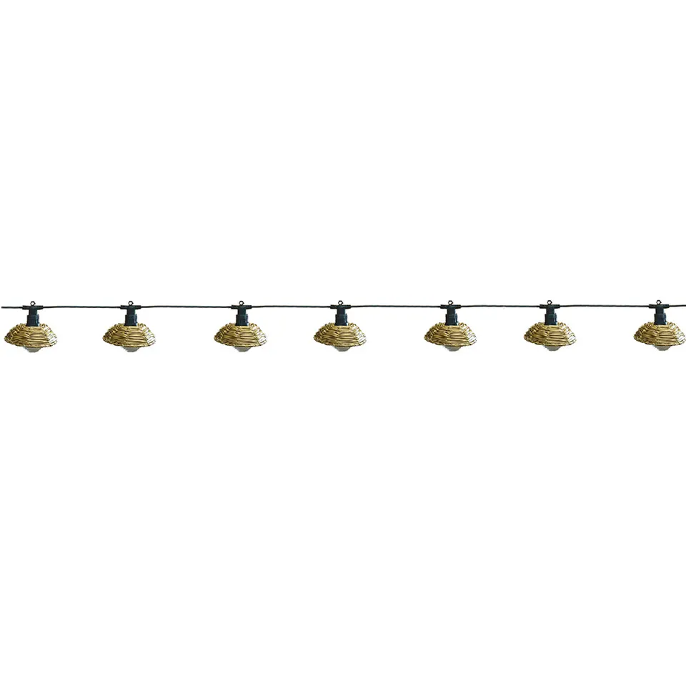 Red Deco Cottage guirlande lumineuse 10 globes rotin 5,70m