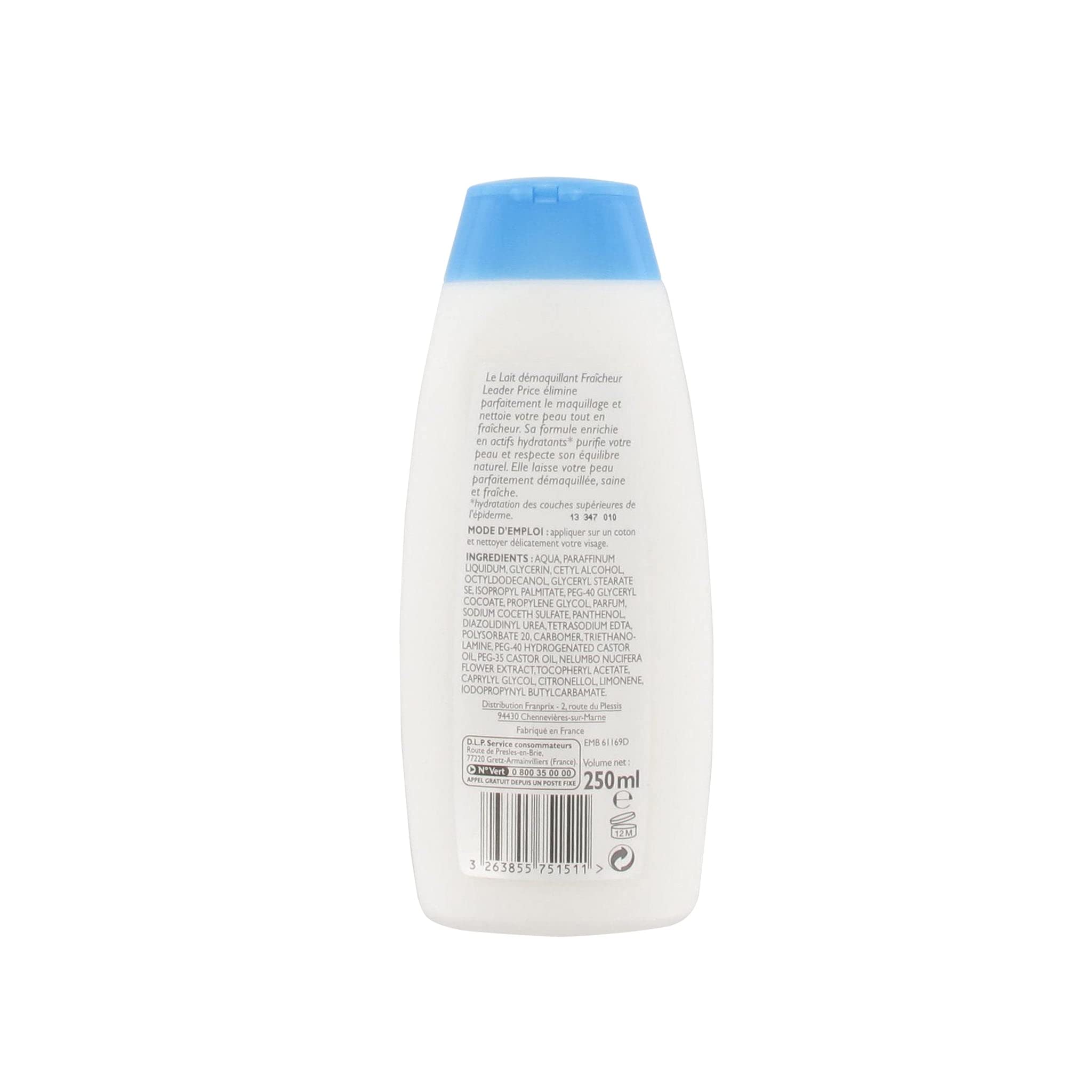 Leader Price Sooa lait démaquillant 250ml lotus