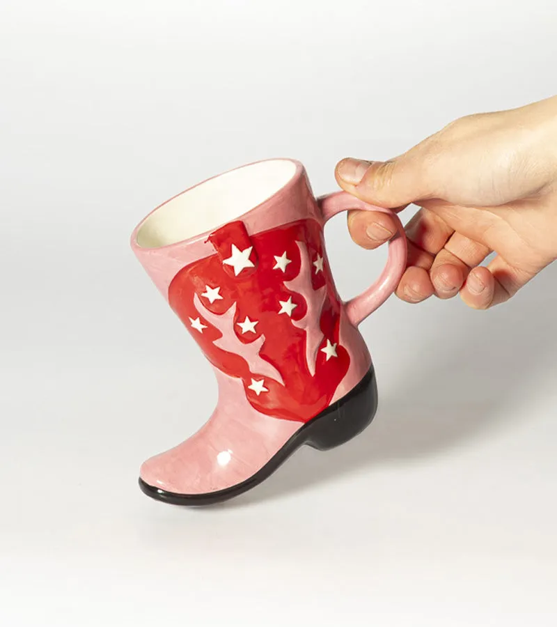 L'avant gardiste Vaisselle Mug botte de cowboy café shérif