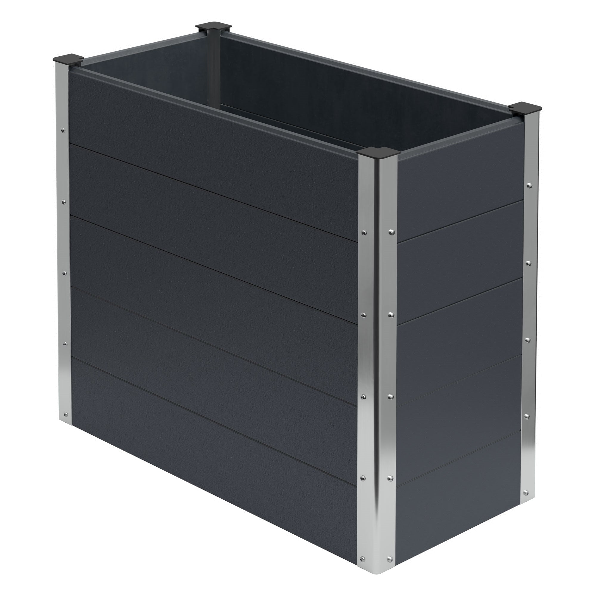 ECD Germany Garten jardinière WPC anthracite 100x50x91